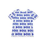 Boss shirt wit:blauw print