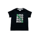boss shirt zwart print mint
