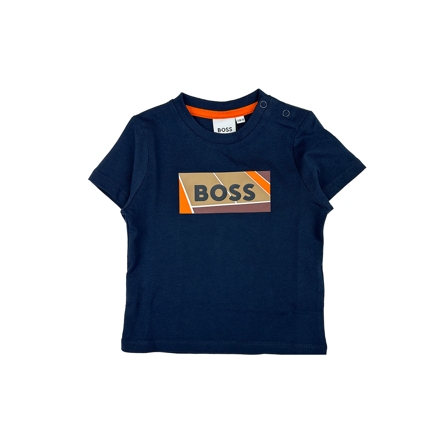 boss shirt blauw oranje klein