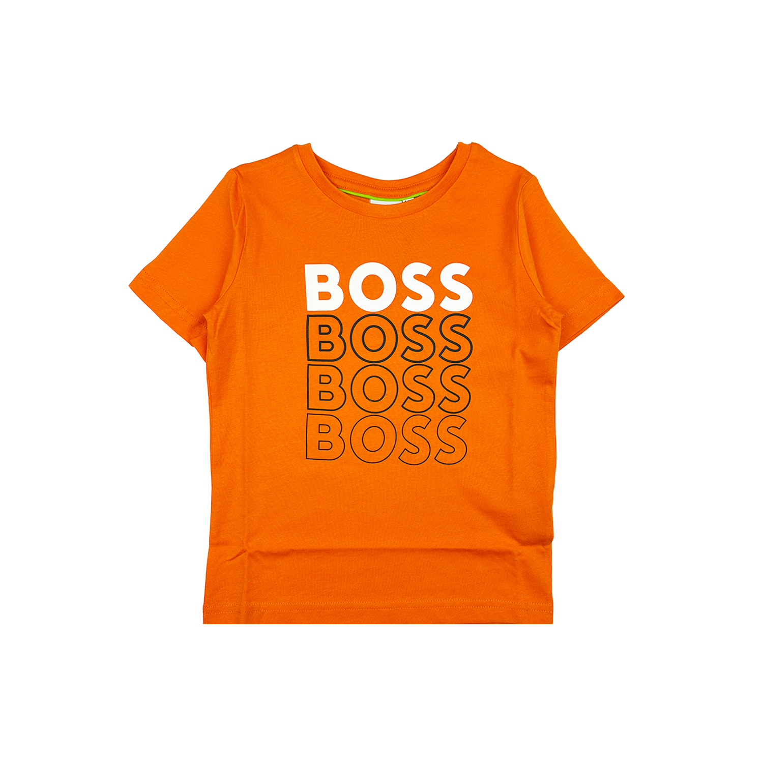 boss shirt oranje print